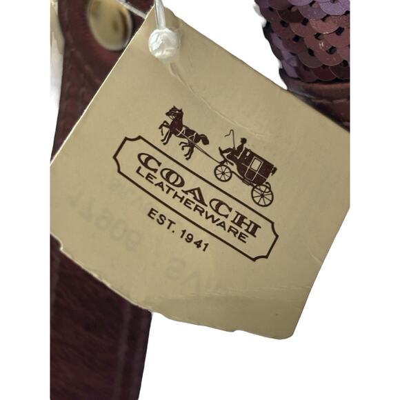 Coach Poppy Special Edition Sequins Amethyst Cinch Drawstring Bucket 17906 NWT - Picture 3 of 14